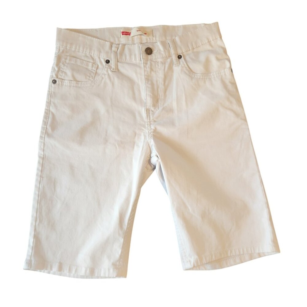 Levis 511 Shorts Slim Fit Womens Size 16 Reg 28x10 White Stretch‎ EUC